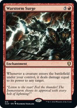 Warstorm Surge card from Commander Legends: Battle for Baldur's Gate