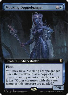 Mocking Doppelganger (Extended Art) card from Commander Legends: Battle for Baldur's Gate