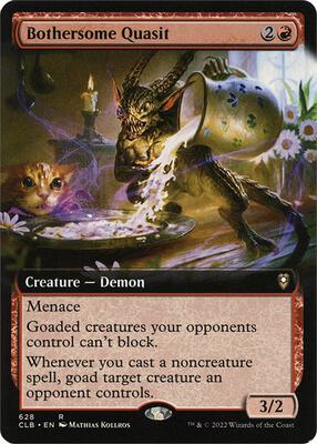 Bothersome Quasit (Extended Art) card from Commander Legends: Battle for Baldur's Gate