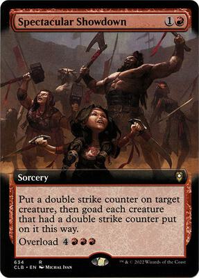 Spectacular Showdown (Extended Art) card from Commander Legends: Battle for Baldur's Gate