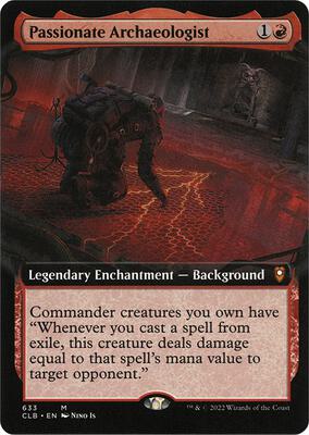 Passionate Archaeologist (Extended Art) card from Commander Legends: Battle for Baldur's Gate