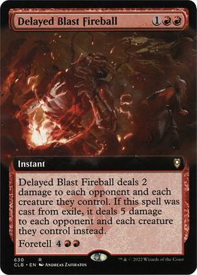 Delayed Blast Fireball (Extended Art) card from Commander Legends: Battle for Baldur's Gate