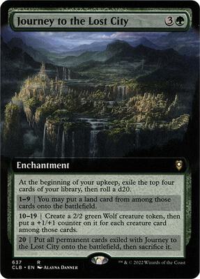Journey to the Lost City (Extended Art) card from Commander Legends: Battle for Baldur's Gate