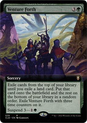 Venture Forth (Extended Art) card from Commander Legends: Battle for Baldur's Gate