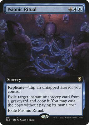 Psionic Ritual (Extended Art) card from Commander Legends: Battle for Baldur's Gate