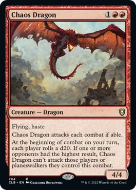 Chaos Dragon card from Commander Legends: Battle for Baldur's Gate