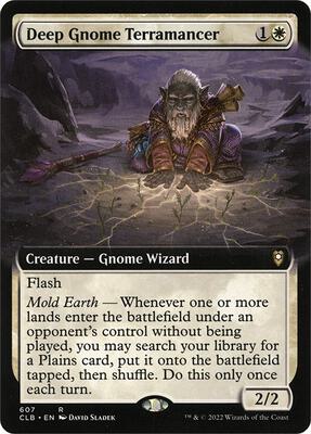 Deep Gnome Terramancer (Extended Art) card from Commander Legends: Battle for Baldur's Gate