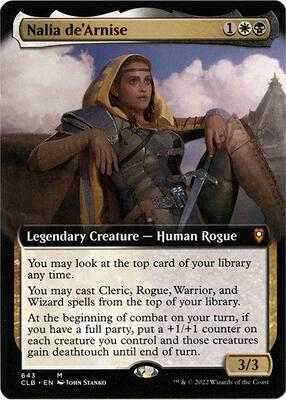 Nalia de'Arnise (Extended Art) card from Commander Legends: Battle for Baldur's Gate