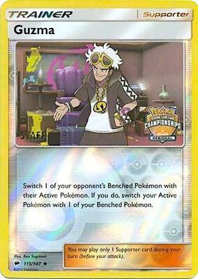 Guzma - 115/147 (Regional Championships) [Staff] card from League & Championship Cards