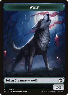 Wolf (013) // Treasure (015) Double-Sided Token (Challenger 2022) card from Unique and Miscellaneous Promos