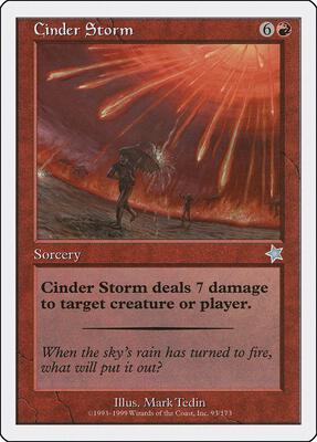 Cinder Storm card from Starter 1999