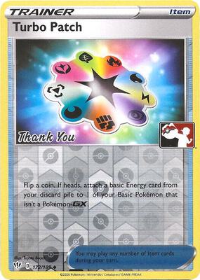 Turbo Patch - 172/189 (Pokemon League) [Thank You] card from League & Championship Cards