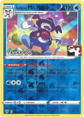 Galarian Mr. Rime - 036/189 (Pokemon League) [Thank You] card from Miscellaneous Cards & Products