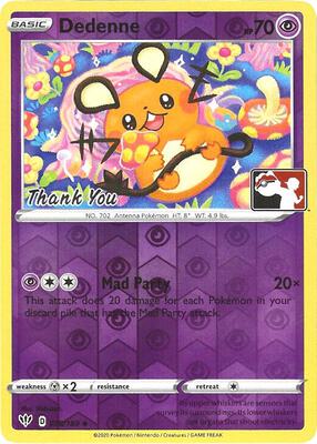 Dedenne - 78/189 (Pokemon League) [Thank You] card from League & Championship Cards