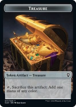 Treasure // Devil Double-Sided Token card from Commander Legends: Battle for Baldur's Gate