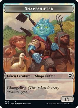 Shapeshifter (022) // Clue Double-Sided Token card from Commander Legends: Battle for Baldur's Gate