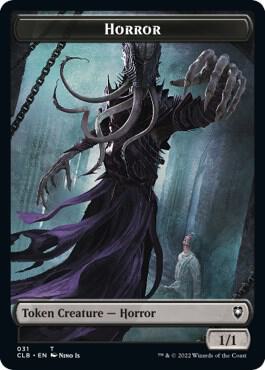 Horror // Eldrazi Horror Double-Sided Token card from Commander Legends: Battle for Baldur's Gate