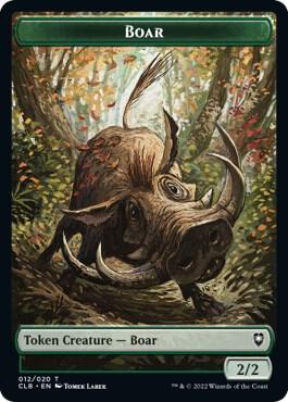 Boar // Ogre Double-Sided Token card from Commander Legends: Battle for Baldur's Gate