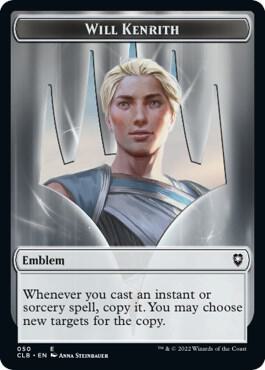 Emblem - Will Kenrith // Copy Double-Sided Token card from Commander Legends: Battle for Baldur's Gate