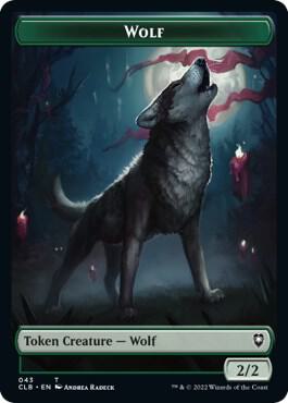 Wolf // Insect Double-Sided Token card from Commander Legends: Battle for Baldur's Gate
