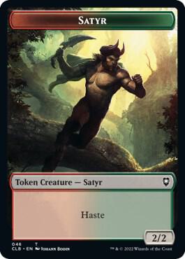 Satyr // Beast Double-Sided Token card from Commander Legends: Battle for Baldur's Gate