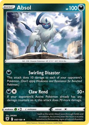 Absol - 097/189 card from Deck Exclusives