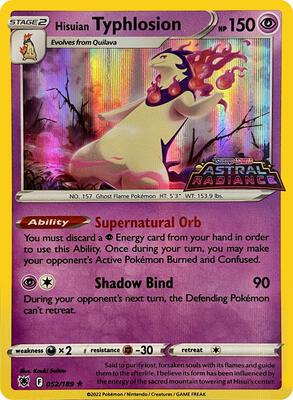 Hisuian Typhlosion - 052/189 (GameStop Exclusive) card from Miscellaneous Cards & Products