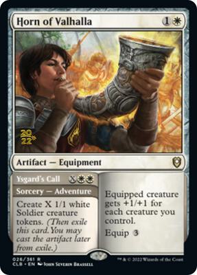 Horn of Valhalla card from Prerelease Cards