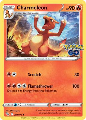 Charmeleon card from Pokemon GO