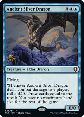 Ancient Silver Dragon card from Prerelease Cards