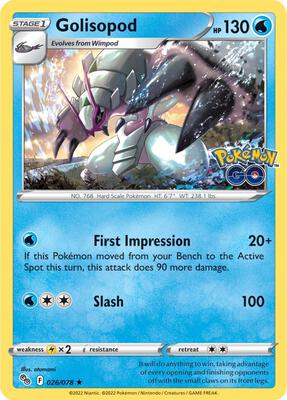 Golisopod card from Pokemon GO