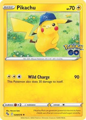 Pikachu (28) card from Pokemon GO