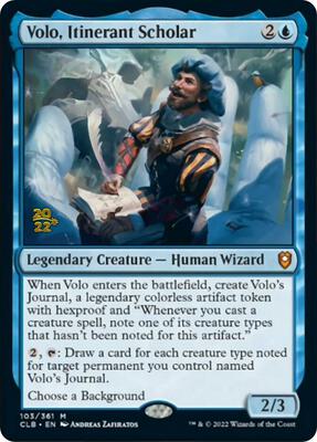 Volo, Itinerant Scholar card from Prerelease Cards