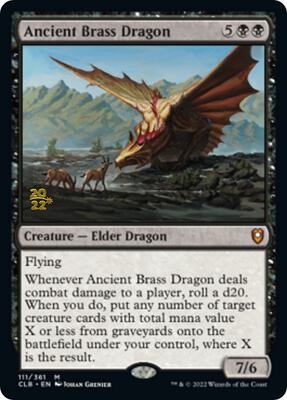 Ancient Brass Dragon card from Prerelease Cards