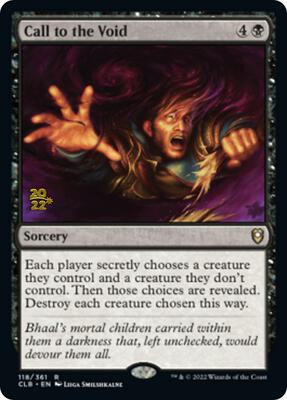 Call to the Void card from Prerelease Cards