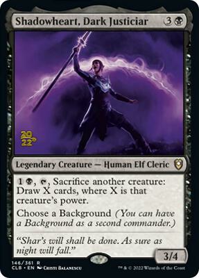 Shadowheart, Dark Justiciar card from Prerelease Cards
