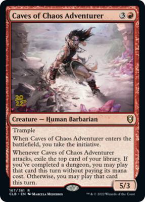 Caves of Chaos Adventurer card from Prerelease Cards