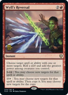 Wyll's Reversal card from Prerelease Cards