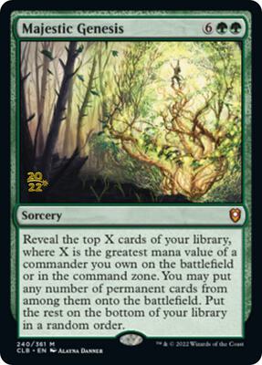 Majestic Genesis card from Prerelease Cards
