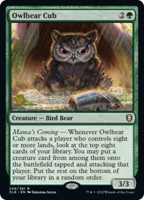 Owlbear Cub card from Prerelease Cards