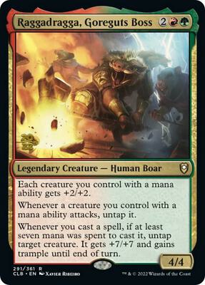Raggadragga, Goreguts Boss card from Prerelease Cards