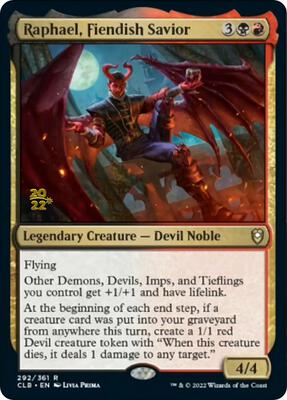 Raphael, Fiendish Savior card from Prerelease Cards