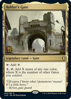 Baldur's Gate card from Prerelease Cards