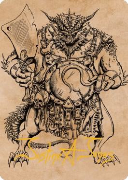 Thrakkus the Butcher Art Card (Gold-Stamped Signature) card from Art Series: Commander Legends: Battle for Baldur's Gate