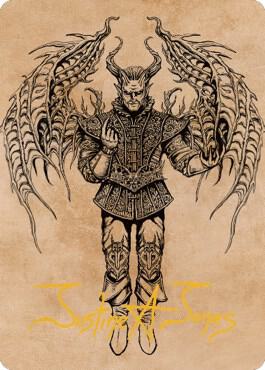 Raphael, Fiendish Savior Art Card (75/81) (Gold-Stamped Signature) card from Art Series: Commander Legends: Battle for Baldur's Gate