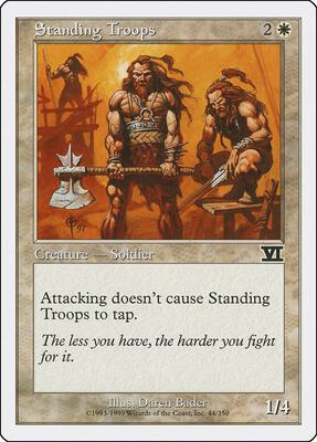 Standing Troops card from Classic Sixth Edition