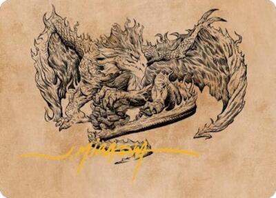 Miirym, Sentinel Wyrm Art Card (Gold-Stamped Signature) card from Art Series: Commander Legends: Battle for Baldur's Gate