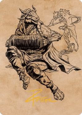 Korlessa, Scale Singer Art Card (Gold-Stamped Signature) card from Art Series: Commander Legends: Battle for Baldur's Gate