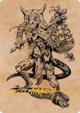 Taunting Kobold Art Card (Gold-Stamped Signature) card from Art Series: Commander Legends: Battle for Baldur's Gate