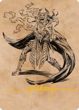 Livaan, Cultist of Tiamat Art Card (Gold-Stamped Signature) card from Art Series: Commander Legends: Battle for Baldur's Gate